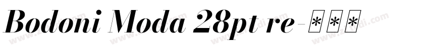 Bodoni Moda 28pt re字体转换